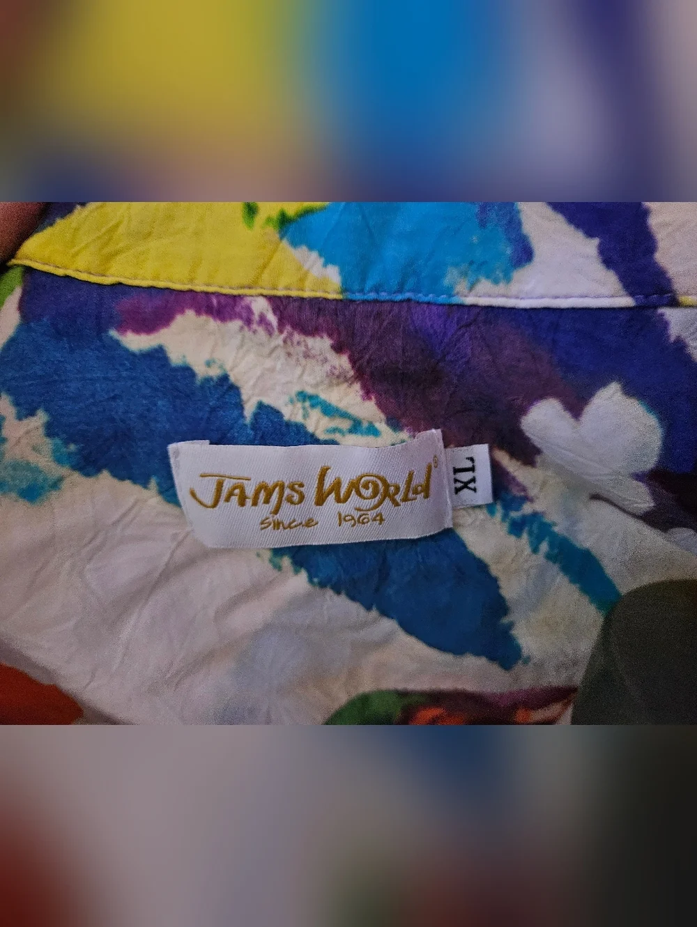 Jams World Watercolor floral Hawaiian blouse In Tropic Sunrise - Picture 3 of 8